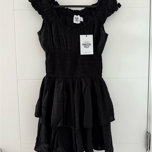 Princess Polly Black Ruffled Mini Romper - Picture 5 of 7